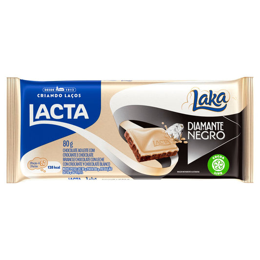 Chocolate Lacta Diamante Negro & Laka 80g