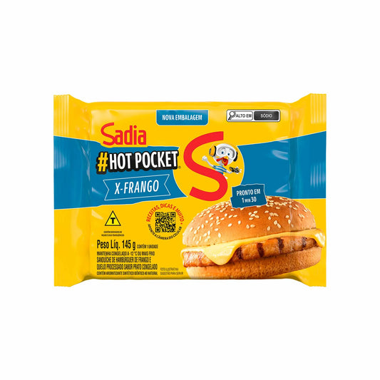 Sanduíche Congelado X-Frango Hot Pocket Sadia 145g