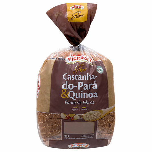 Pão de Forma sabor Castanha-Do-Pará & Quinoa Wickbold 500g