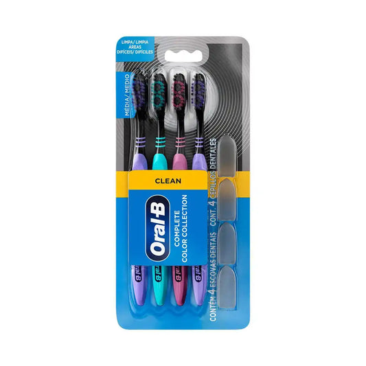 Escova Dental Complete Color Collection 4 Unidades