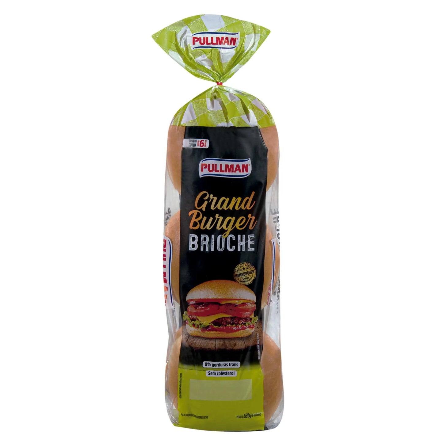 Pão Para Hambúrguer Brioche Pullman Grand Burger 520g