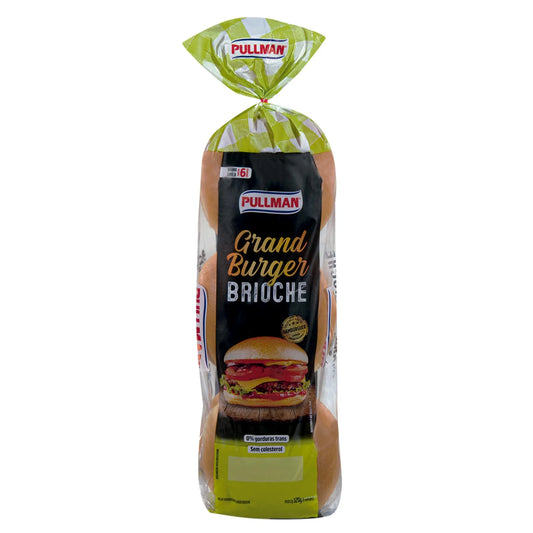 Pão Para Hambúrguer Brioche Pullman Grand Burger 520g
