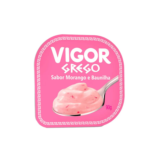 Iogurte Vigor Grego Morango E Baunilha 90g