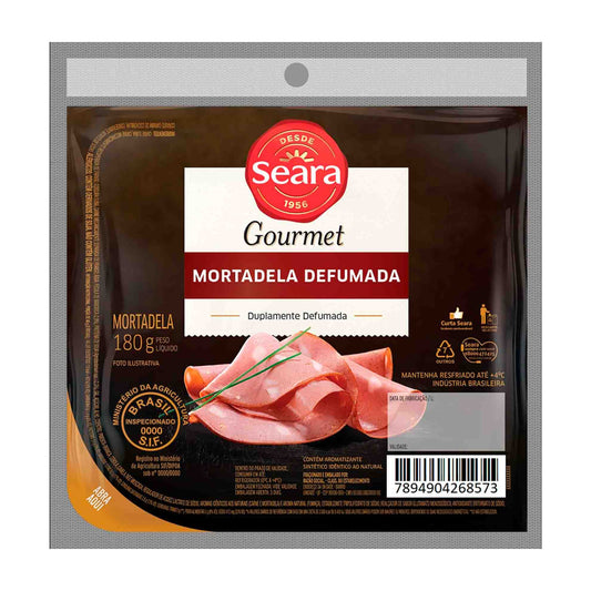Mortadela Defumada Fatiada Seara Gourmet 180g