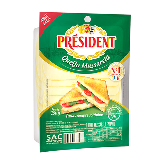 Queijo Mussarela Fatiado Président 150g