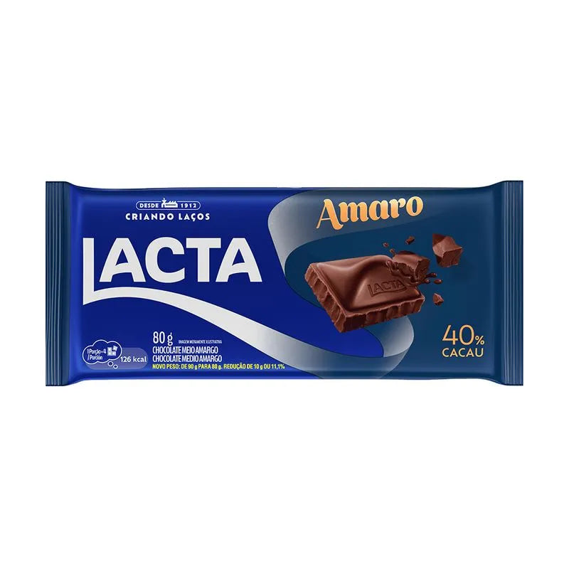 Barra Chocolate Amaro 40% Cacau 80g