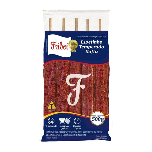 Espetinho Bovino Kafta Temperado Friboi 500g