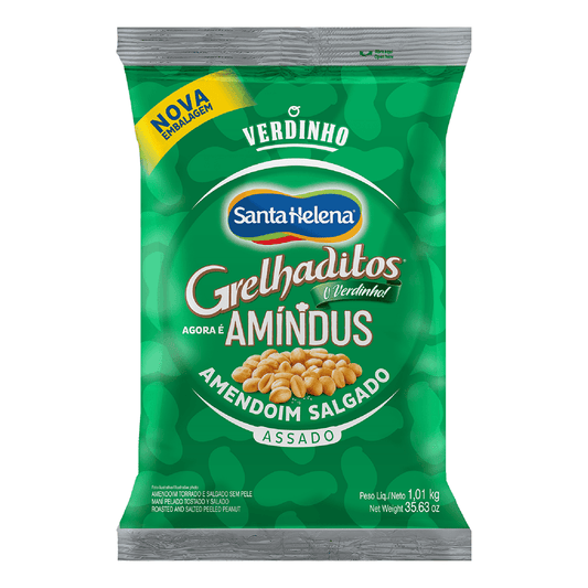 Amendoim Torrado e Salgado sem Pele Grelhaditos 1,01Kg