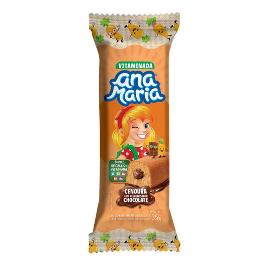 Bolinho Ana Maria Cenoura com Recheio de Chocolate 35g