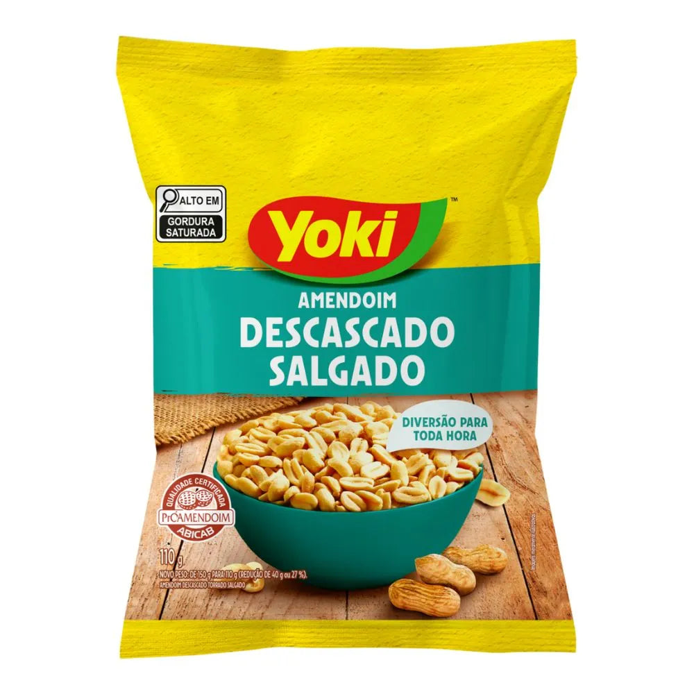 Amendoim Descascado Salgado Yoki 110g