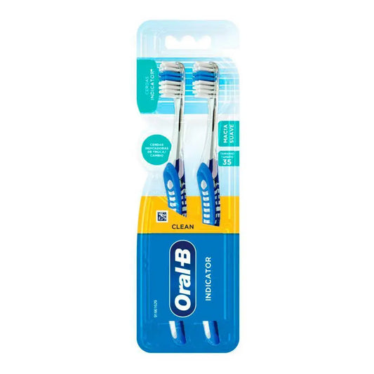 Escova de Dente Oral-B Indicator Clean Nº35 2 unidades