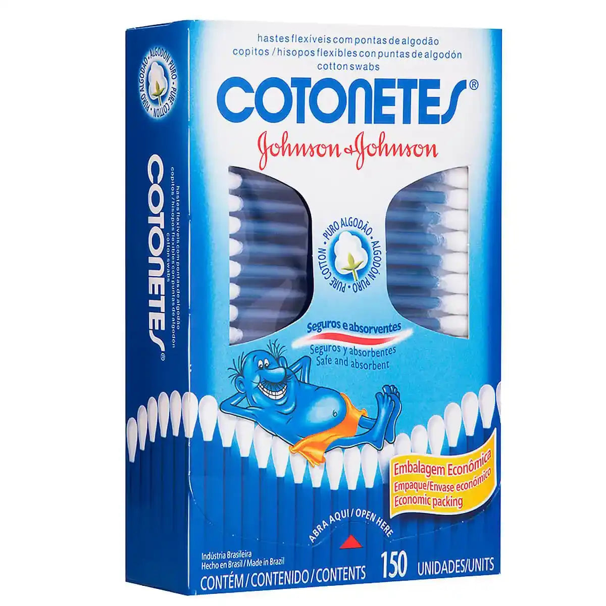Hastes Flexíveis Cotonetes Johnson & Johnson 150 unidades