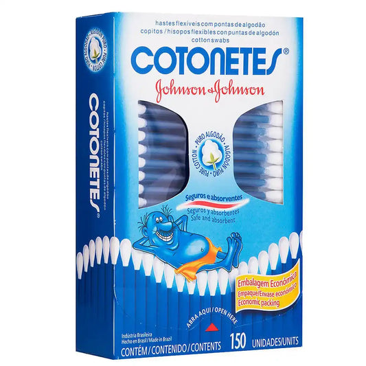 Hastes Flexíveis Cotonetes Johnson & Johnson 150 unidades