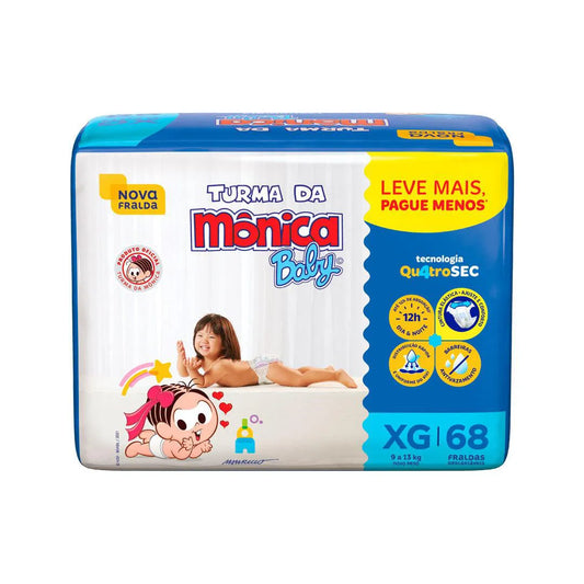 Fralda Turma da Mônica Baby XG 68 unidades