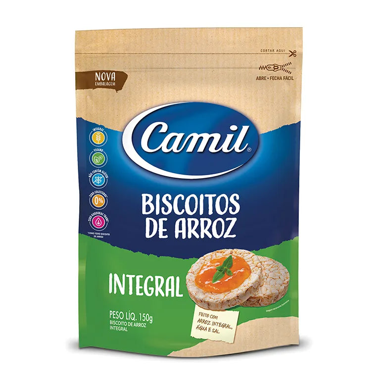 Mini Biscoito de Arroz Camil 150g