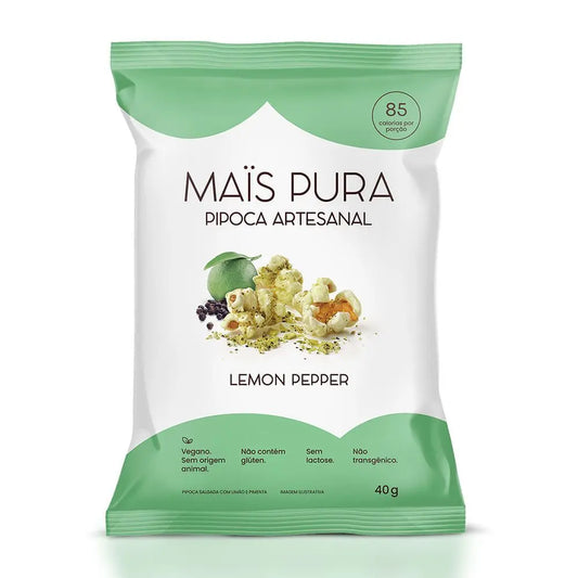 Pipoca Artesanal Lemon Pepper Mais Pura 40g