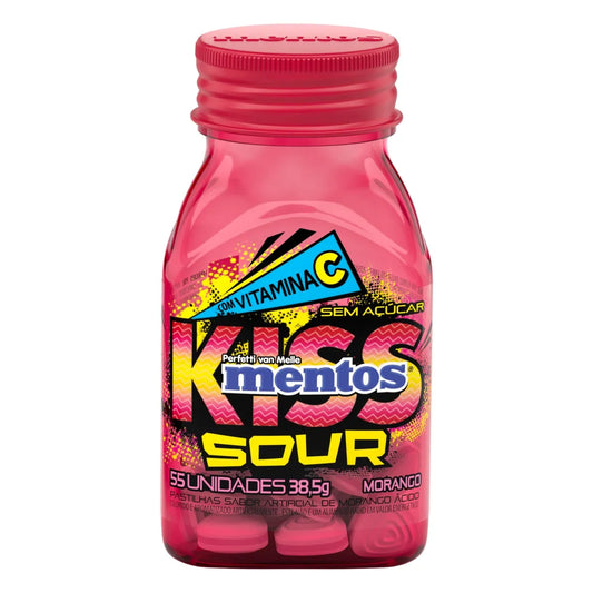 Pastilha Morango Kiss Sour Mentos 38.5g