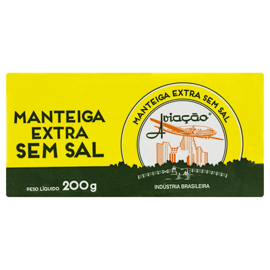 Manteiga Extra sem Sal Aviação 200g