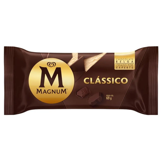 Sorvete Clássico de Baunilha Cobertura Chocolate Magnum 69g