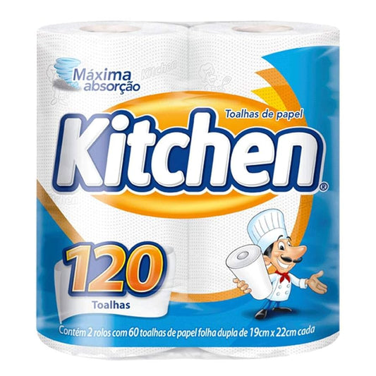 Papel Toalha Folha Dupla Kitchen 120 Folhas