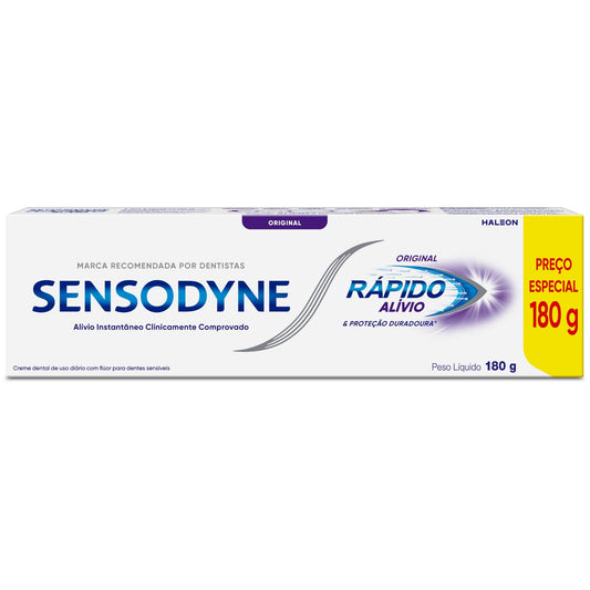 Creme Dental Sensodyne Rápido Alívio & Proteção Duradoura 180g