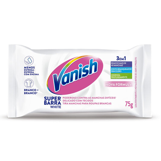 Tira Mancha em Barra Vanish Super Barra White 75g