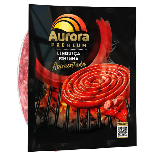 Linguiça Suína Aurora Premium Fininha Apimentada 600g