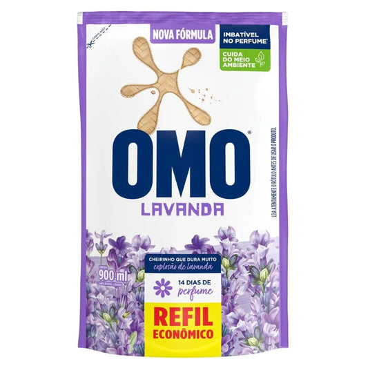 Lava Roupas Líquido Lavanda Omo Refil 900ml