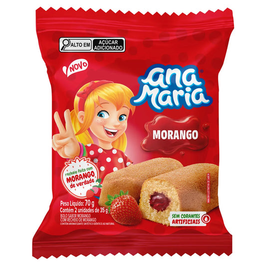 Bolo Ana Maria de Morango 70g