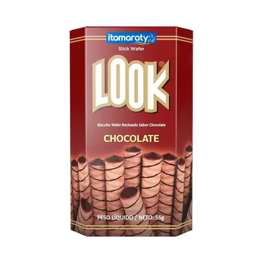 Biscoito Wafer de Chocolate Look 55g