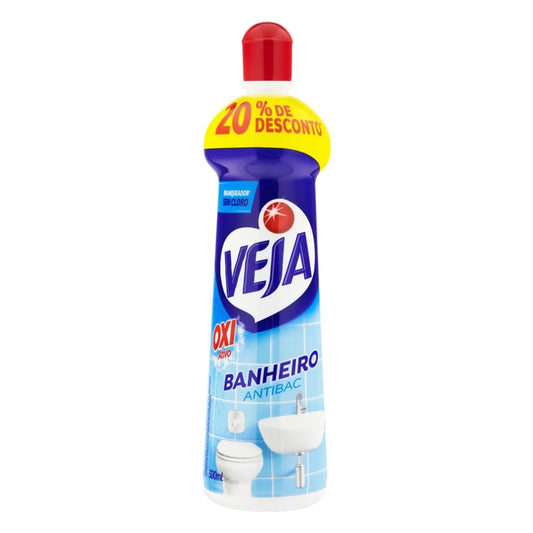 Branqueador banheiro desinfetante de uso geral sem cloro oxi ativo veja antibac squeeze 500ml
