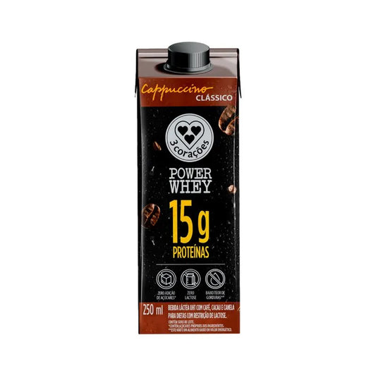 Cappuccino Pronto Classic Power Whey 3 Corações 250ml