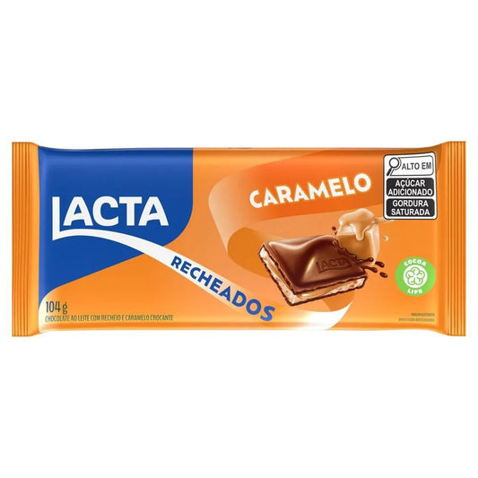 Chocolate Lacta Recheado Caramelo Ao Leite 104g