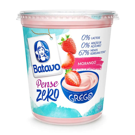 Iogurte Morango Batavo Grego Light  Resfriado 500g