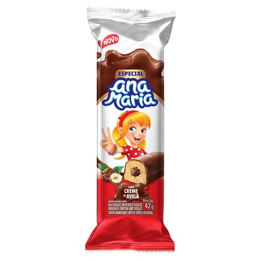 Bolinho Ana Maria Coberto Chocolate E Recheio Avela