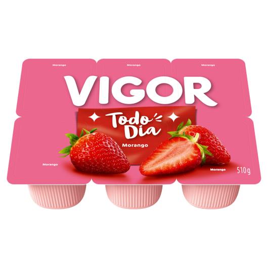 Bebida Láctea Fermentada Morango Vigor Todo Dia Bandeja 510g