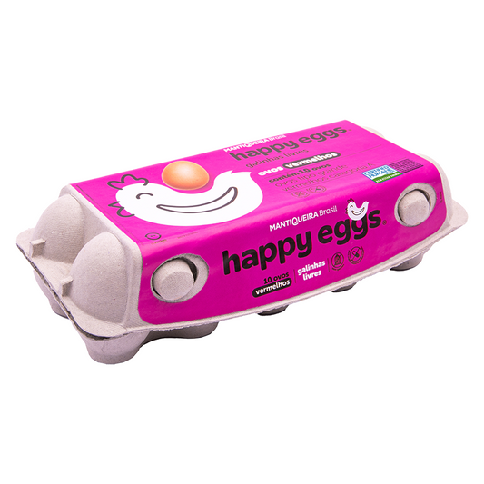 Ovos Vermelho Grande Happy Eggs Com 10un