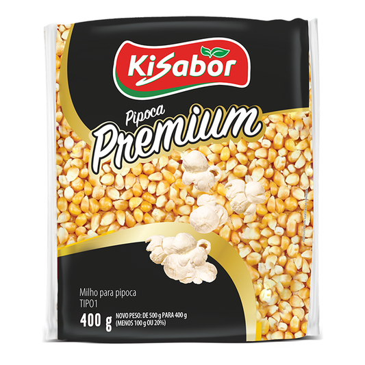 Milho Premium Para Pipoca Kisabor 400g