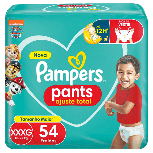 Fralda Pampers Pants Ajuste Total Top XXXG 54 Unidades