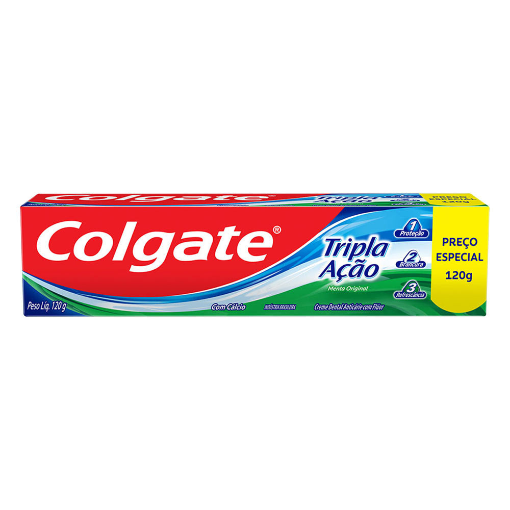 Creme Dental Colgate Tripla Ação Anticárie Menta Original 120g