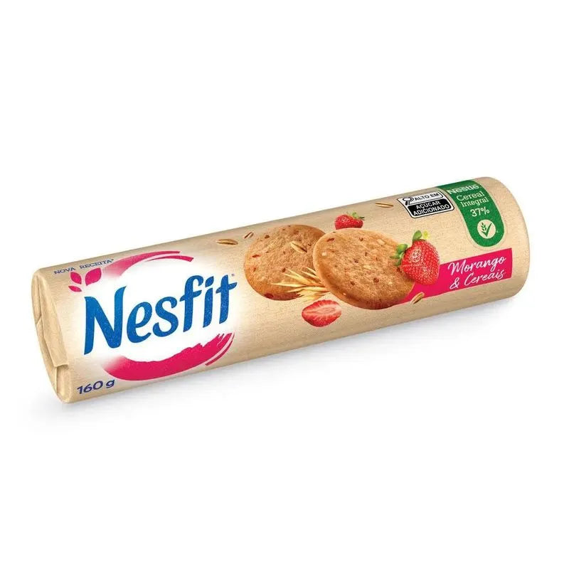 Biscoito Integral Nesfit Morango e Cereais 160g