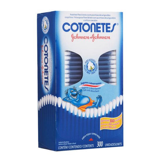 Hastes Flexíveis Cotonetes Johnson & Johnson 300 unidades