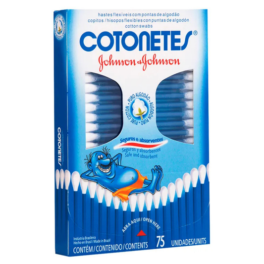 Hastes Flexíveis Cotonetes Johnson & Johnson 75 unidades