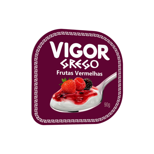 Iogurte Grego Calda Frutas Vermelhas Vigor Pote 90g