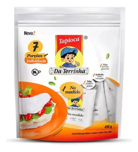 Tapioca Da Terrinha Porção Individual 7 Sachês C/ 70g Cada