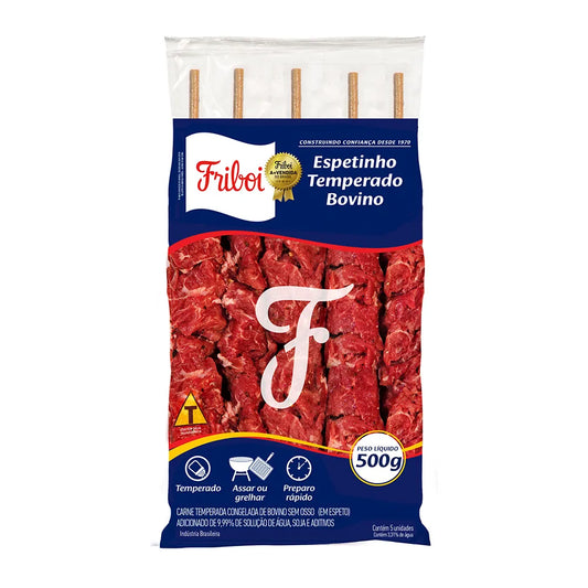 Espetinho Bovino Temperado Friboi 500g
