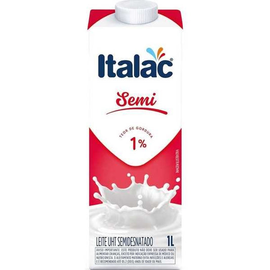 Leite Semi Desnatado Italac 1L