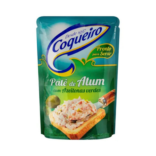 Patê de Atum com Azeitonas Verdes Coqueiro Sachê 170g