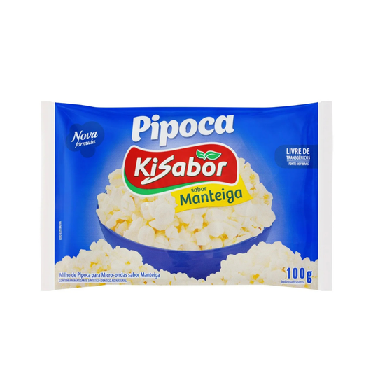 Pipoca para Micro-Ondas Manteiga Kisabor Pacote 100g