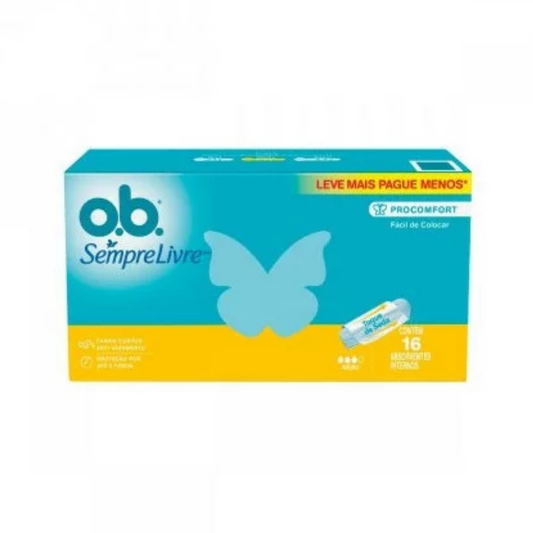 Absorvente Interno OB Sempre Livre ProComfort Médio 16 unidades